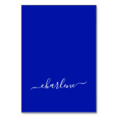 Royal Blauw en Wit Elegante Naam Plaats Kaarten (Voorkant)