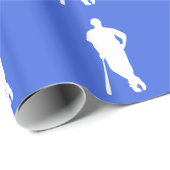 Royal blauw en wit honkbal cadeaupapier (Rol Hoek)