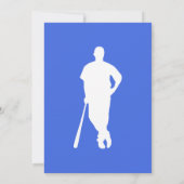 Royal blauw en wit honkbal kaart (Achterkant)