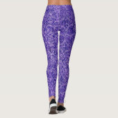 Royal blauw en wit modern stijlvol trendy patroon leggings (Achterkant)