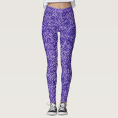 Royal blauw en wit modern stijlvol trendy patroon leggings (Voorkant)