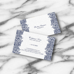 Royal blauw en wit Paisley Visitekaartje
