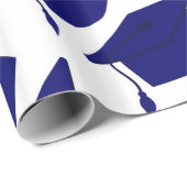 ROYAL BLAUW- EN WITTE AFSTUDEREN WRAPPINGSPAPIER CADEAUPAPIER (Rol Hoek)