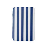 Royal Blauw en witte strepen Badmat (Voorkant Verticaal)