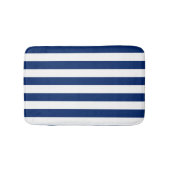 Royal Blauw en witte strepen Badmat (Voorkant)