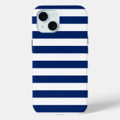Royal Blauw en witte strepen Case-Mate iPhone Case (Achterkant)