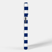 Royal Blauw en witte strepen Case-Mate iPhone Case (Achterkant / Rechts)