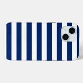 Royal Blauw en witte strepen Case-Mate iPhone Case (Achterkant (horizontaal))