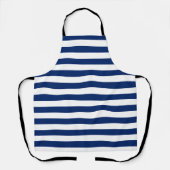 Royal Blauw en witte strepen Schort (Voorkant)