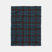 Royal Blauw en zwart geruite Daly Tartan Fleece Deken (Voorkant)