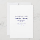 Royal blauw geel goud geruit foto Afstuderen Aankondiging (Achterkant)