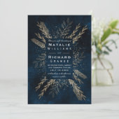 Royal blauw goud herfst oogst thema kaart (Staand voorkant)