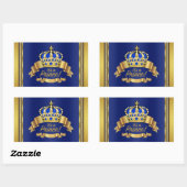Royal Blauw Goud Prins Waterfles Label (Vel)