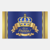 Royal Blauw Goud Prins Waterfles Label (Voorkant)