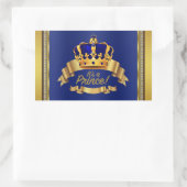 Royal Blauw Goud Prins Waterfles Label (Tas)