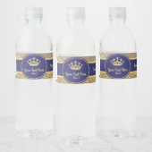 Royal Blauw Gouden Kroon Water Fles Etiket/Wrapper Waterfles Etiket (Flessen)