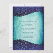 Royal blauw  jurk damask tiara Quinceañera Kaart (Achterkant)