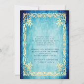 Royal blauw meisje tiara Quinceañera Kaart (Achterkant)