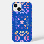 Royal Blauw Roze Lila Ombre Patchwork Patroon Case-Mate iPhone Case (Achterkant)