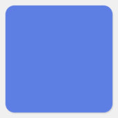 Royal blauw vierkante sticker (Voorkant)