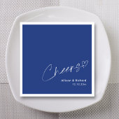 Royal Blauw & Wit | Proost op bruiloft met de hand Servet