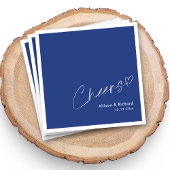 Royal Blauw & Wit | Proost op bruiloft met de hand Servet