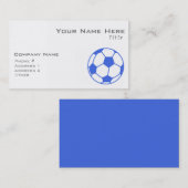 Royal blauw-wit Voetbal Visitekaartje (Voorkant / Achterkant)