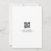 Royal Blauw Wit Zilver QR Code Bloemen Huwelijk Save The Date (Achterkant)