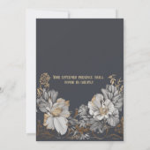 Royal  Bloemen Art Nouveau Bruiloft Kaart (Achterkant)