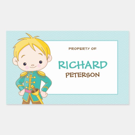 Royal Blonde Prince Book Label / Gift Label Sticke (Voorkant)