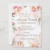 Royal Bloom verjaardagsfeest Kaart (Voorkant)