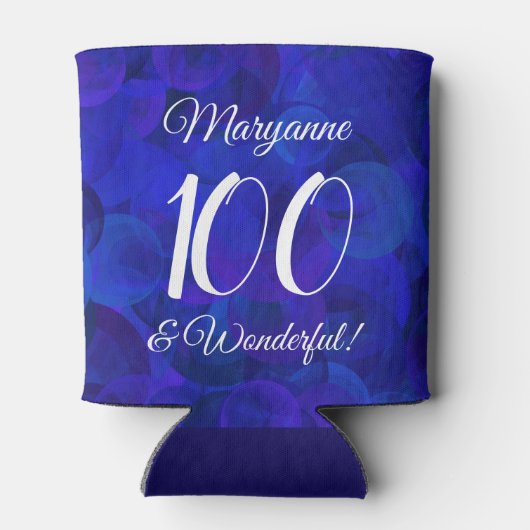 Royal Blue 100 en Wonderful Birthday Party Blikjeskoeler (Achterkant)