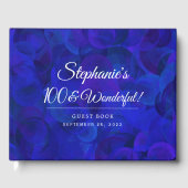 Royal Blue 100 en Wonderful Birthday Party Gastenboek (Voorkant)