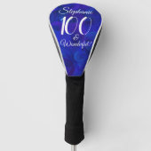 Royal Blue 100 en Wonderful Birthday Party Golfheadcover (Voorkant)