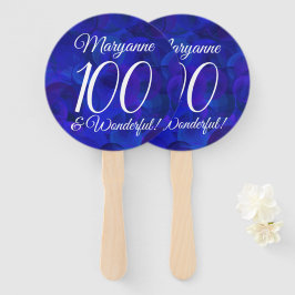 Royal Blue 100 en Wonderful Birthday Party Handwaaier