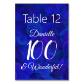 Royal Blue 100 en Wonderful Birthday Party Kaart (Voorkant)