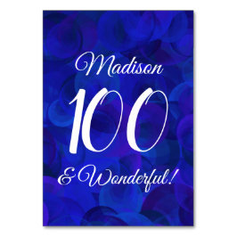 Royal Blue 100 en Wonderful Birthday Party Kaart
