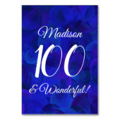 Royal Blue 100 en Wonderful Birthday Party Kaart (Voorkant)
