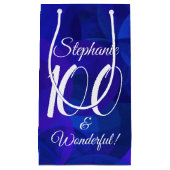 Royal Blue 100 en Wonderful Birthday Party Klein Cadeauzakje (Voorkant)