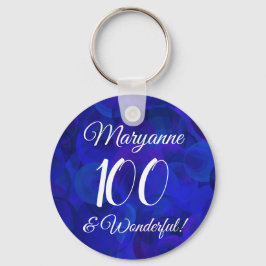 Royal Blue 100 en Wonderful Birthday Party Sleutelhanger