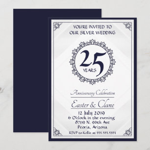 Royal Blue 25th Anniversary Uitnodiging