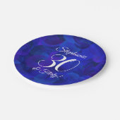 Royal Blue 30 en Flirty Birthday Party Papieren Bordje (Gekanteld)