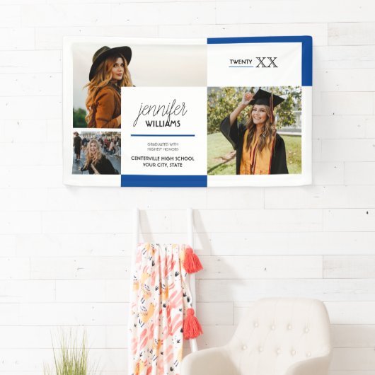 Royal Blue 3 Photo Afstuderen Banner (Insitu)
