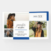 Royal Blue 3 Photo Afstuderen Banner (Horizontaal)