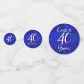 Royal Blue 40 en Fabulous Birthday Party Confetti (Achterkanten)