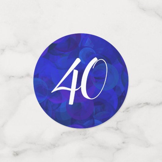 Royal Blue 40 en Fabulous Birthday Party Confetti (Kleine voorkant)