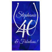 Royal Blue 40 en Fabulous Birthday Party Klein Cadeauzakje (Achterkant)