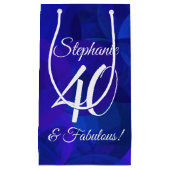 Royal Blue 40 en Fabulous Birthday Party Klein Cadeauzakje (Voorkant)