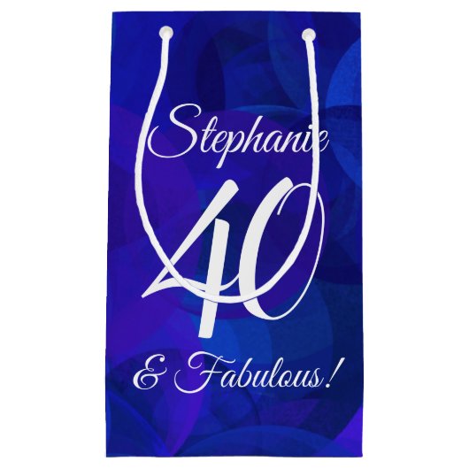Royal Blue 40 en Fabulous Birthday Party Klein Cadeauzakje (Voorkant)