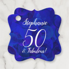 Royal Blue 50 en Fabulous Birthday Party Bedankjes Labels